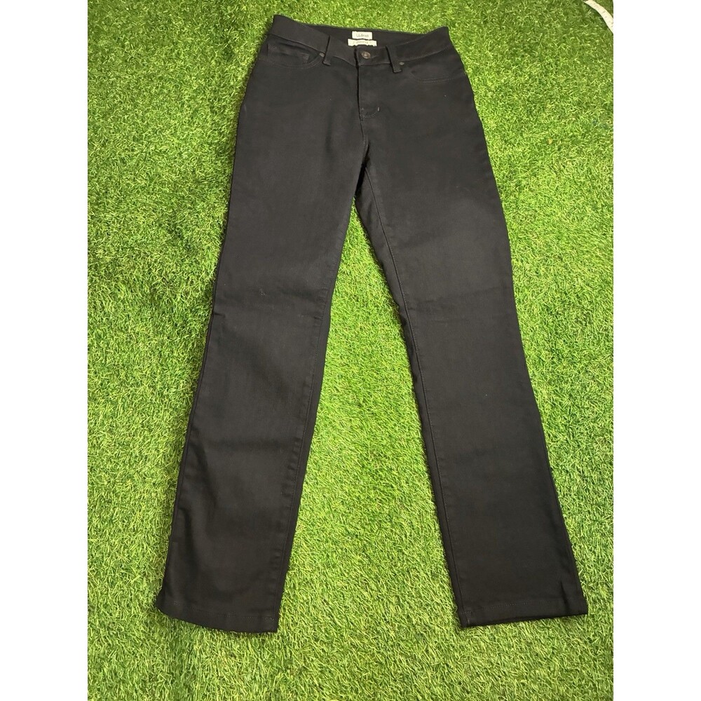 L.L.Bean Classic Fit Women’s Black Straight Leg Stretch Jeans Size 2 Petite